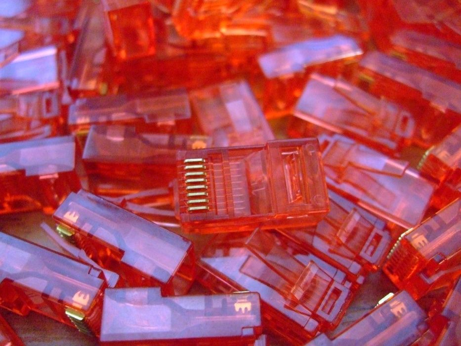 3шт RJ 45 коннектор пластик Premium интернет обжатие обжимка обжим