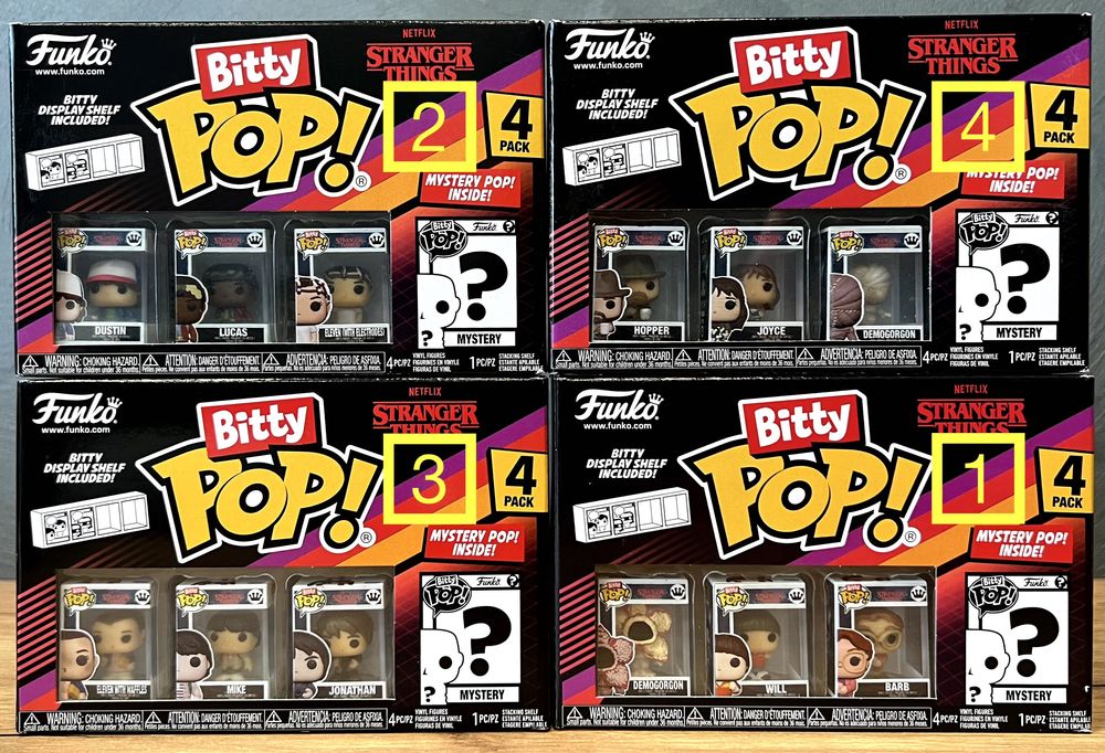 Funko Bitty Pop! Stranger Things. 4-Pack Series 1-4