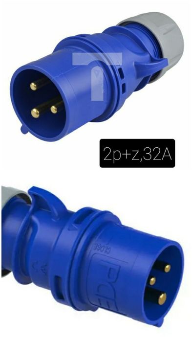 Вилка, розетка генератора 32А. 3х, 5х штекерна. 3pin, 5pin,32A, 16А.