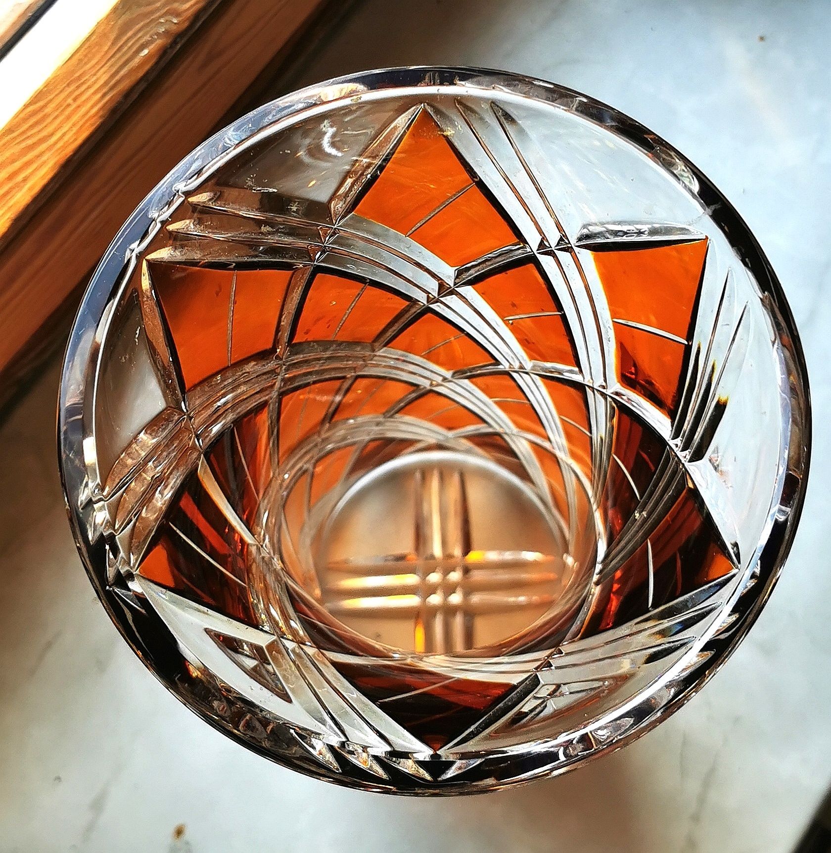 Kryształowy wazon po babci PRL vintage