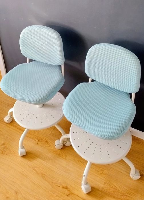 Krzesło biurowe dziecięce miętowe Vimund IKEA do biurka dla dzieci