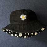 Czapka bucket hat dwustronna stokrotka