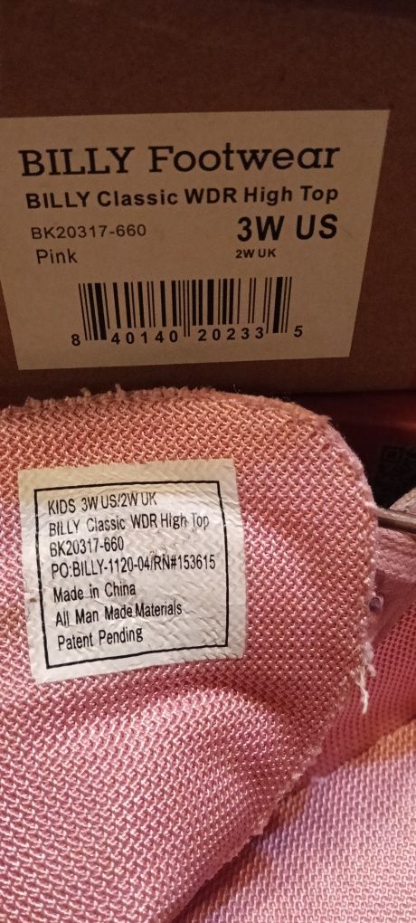 Buty do ortez Billy długość wkładek 23.5 widoczny na zdjęciach.