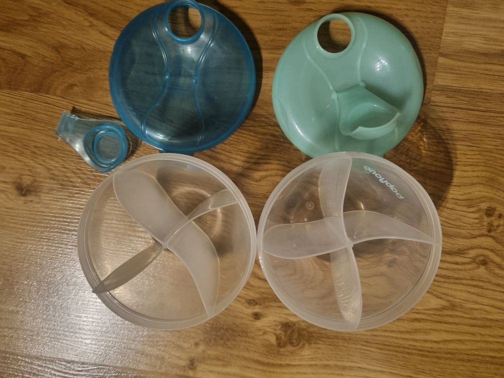 Pojemniki na mleko modyfikowane babyono + pojemnik na smoczek