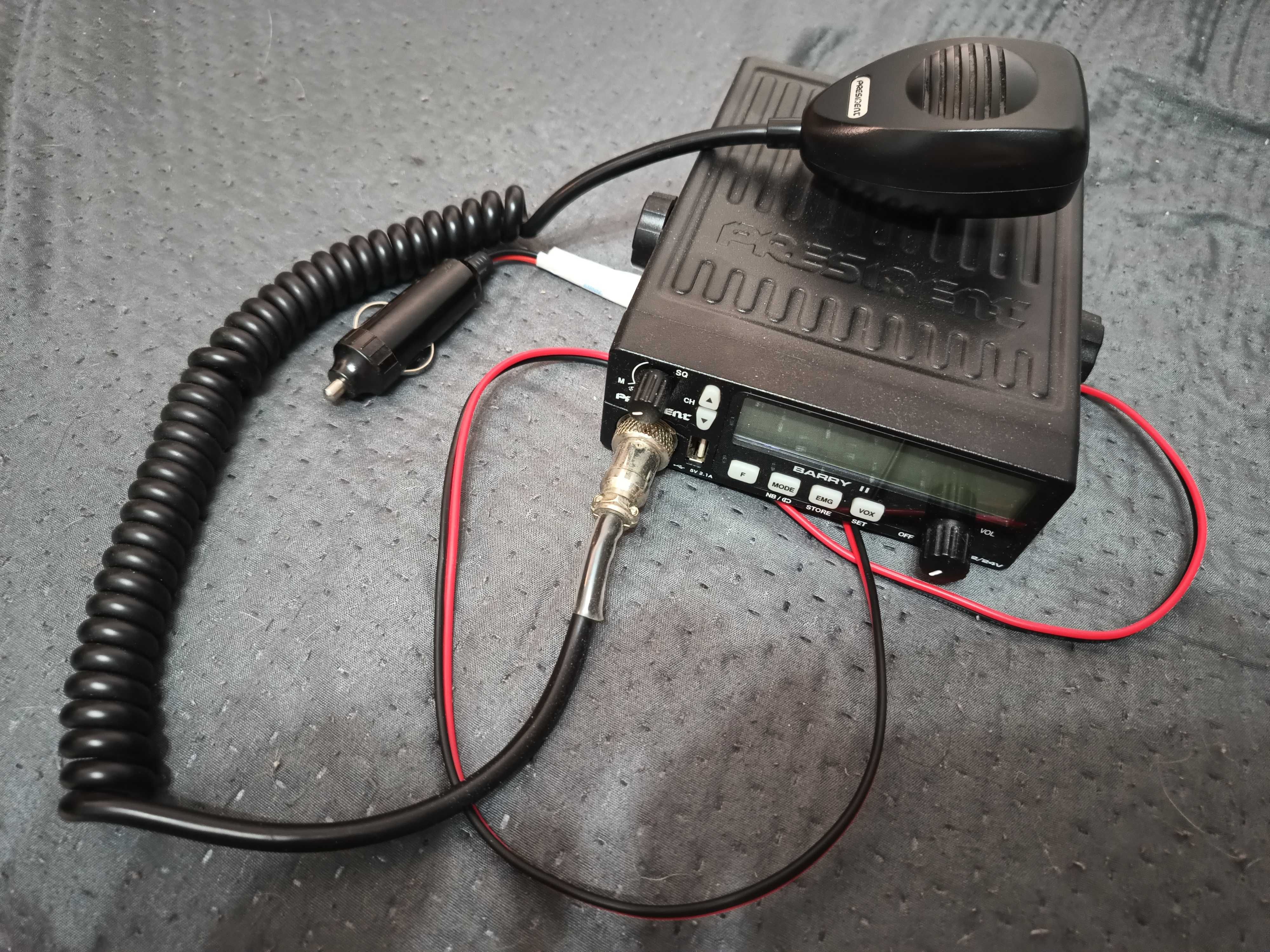 CB radio President Barry II + nowa antena Sirio AS 100 Mag