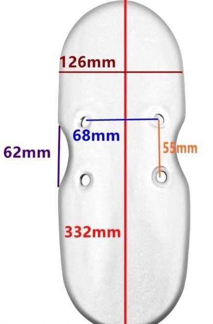 Guarda Lamas Frontal Moto Estilo Cafe Racer/Scrambler Nº2 (3 Cores)