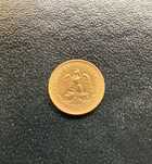 Moeda de ouro 2 pesos mexicanos