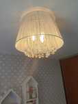 Lampa plafon kryształki sopelki biała