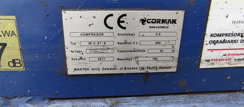 Kompresor sprężarka duża 250 litrów 3 tłokowa butla zbiornik pompa