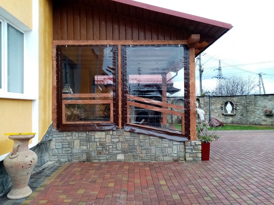 ПВХ штори для альтанки , М'які вікна для тераси .