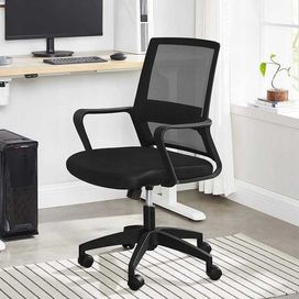 Krzesło biurowe obrotowe z regulacją fotel do biurka na kółkach czarny