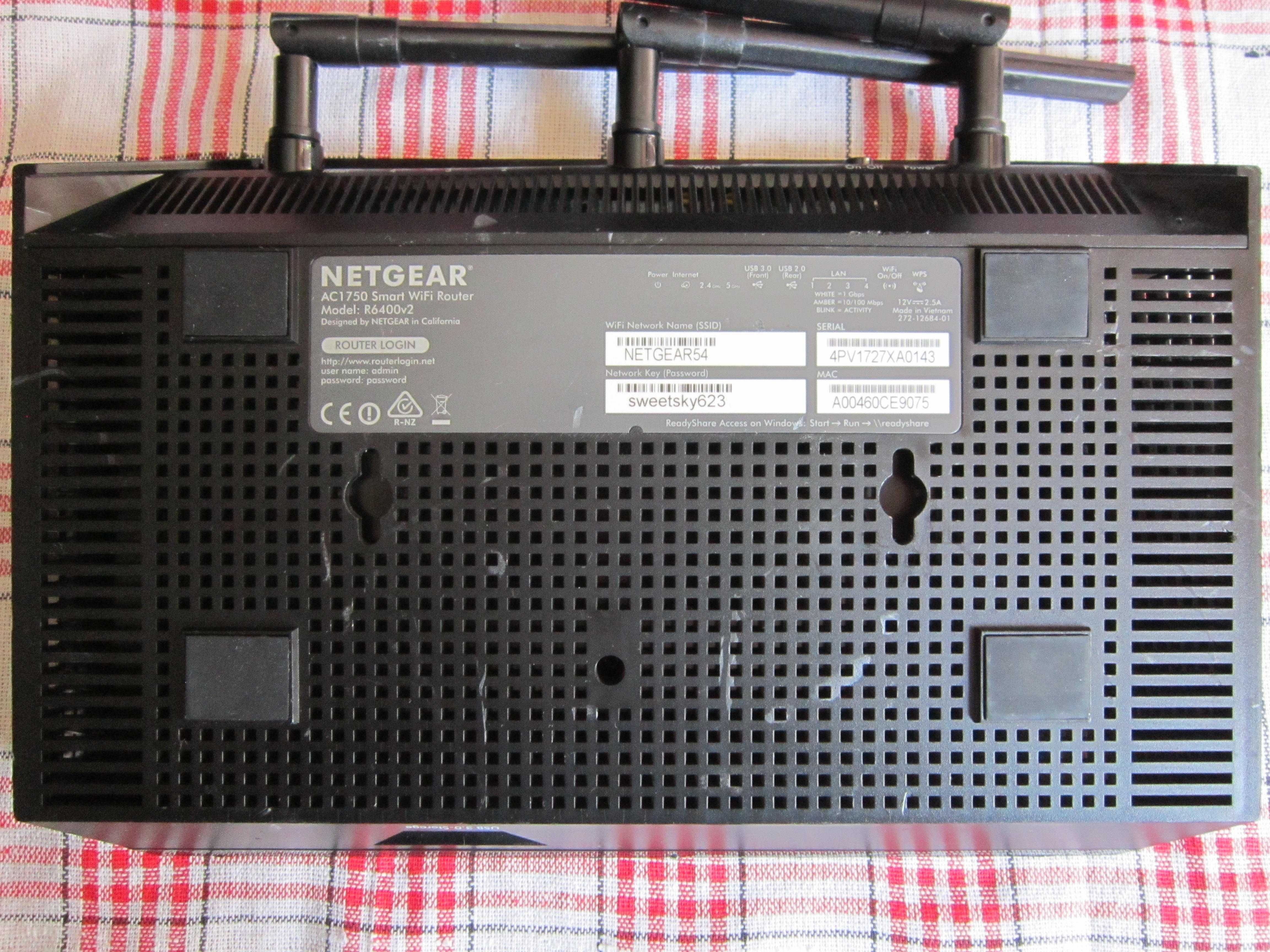 Router Netgear R6400 v2 AC1750 z zasilaczem w komplecie