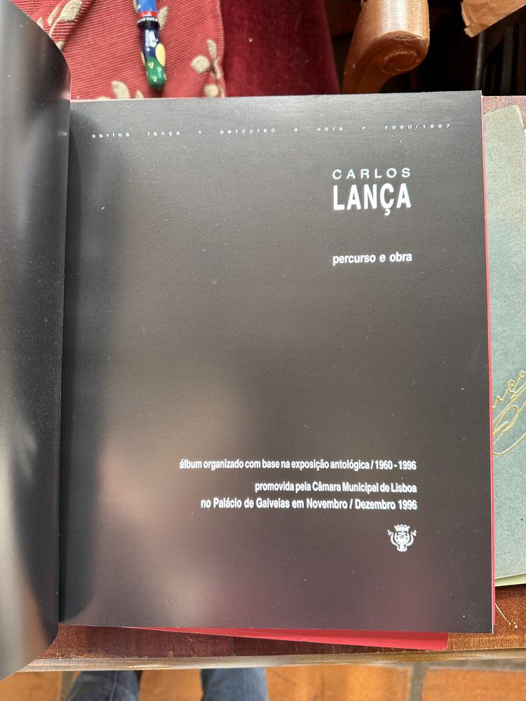 conjunto livros Carlos Lança - Percurso e Obra - Período 1960/1997. Assinado
