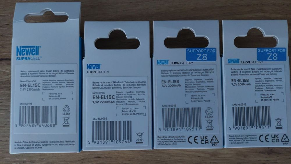 Батарея Newell Plus EN-EL15C для Nikon Z5,Z5II,Z6,Z6II,Z7,Z8. Нові. Га