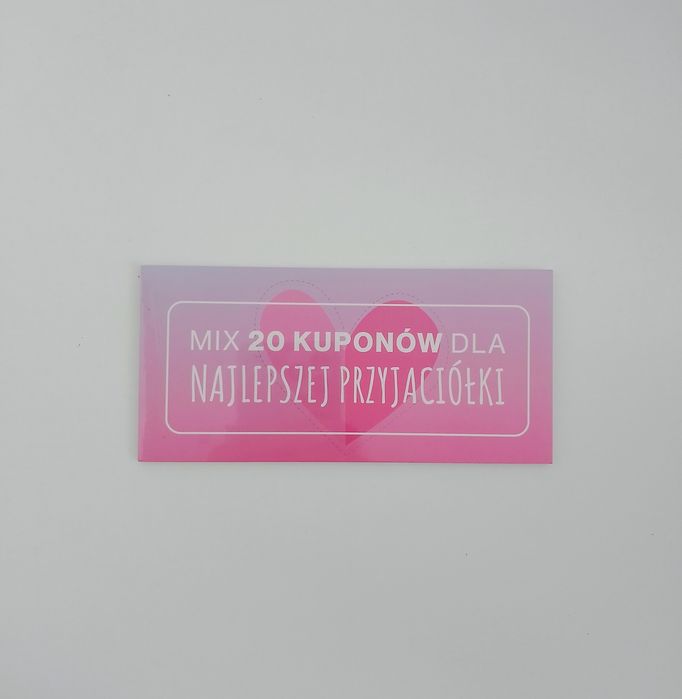 zestaw 20 kuponów dla najlepszej przyjaciółki