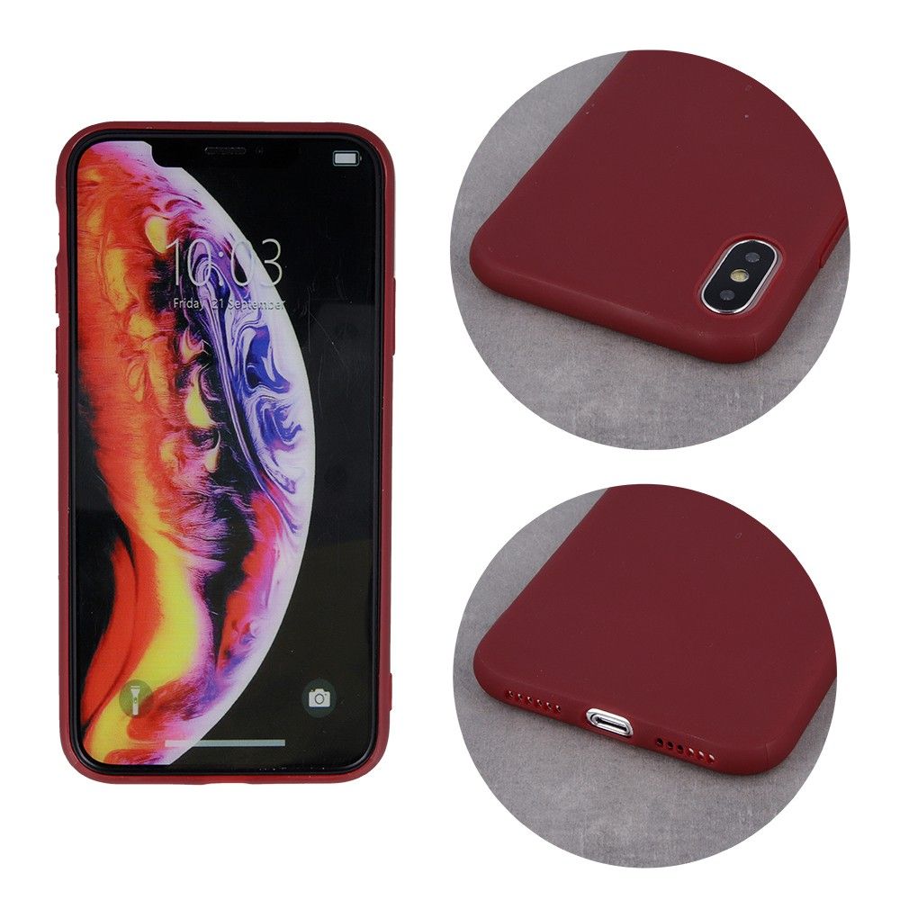 Etui Matt TPU do Motorola Moto E7 Power Burgundy