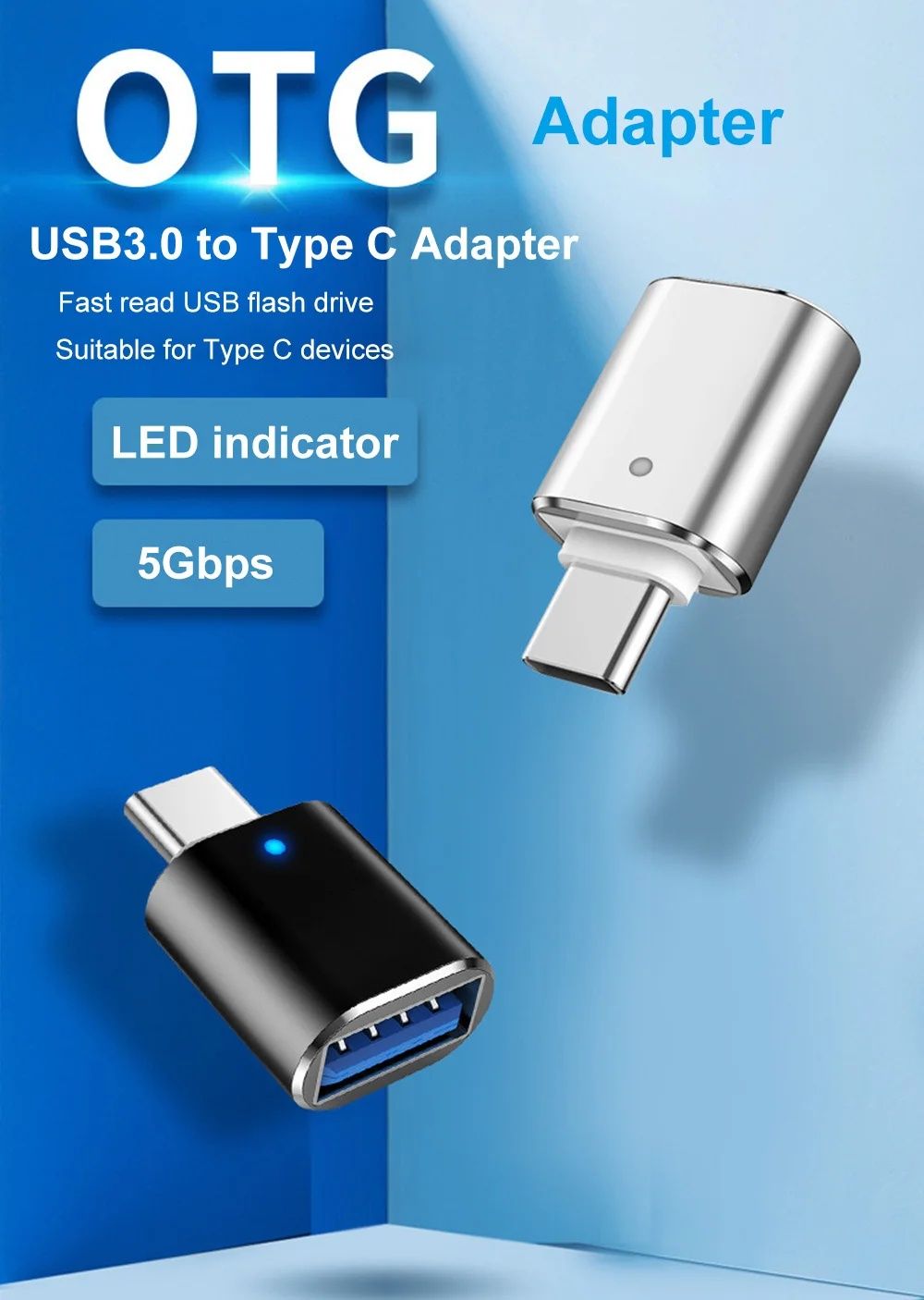 Otg Tupe-c 3.0 адаптер переходник для планшета смартфона