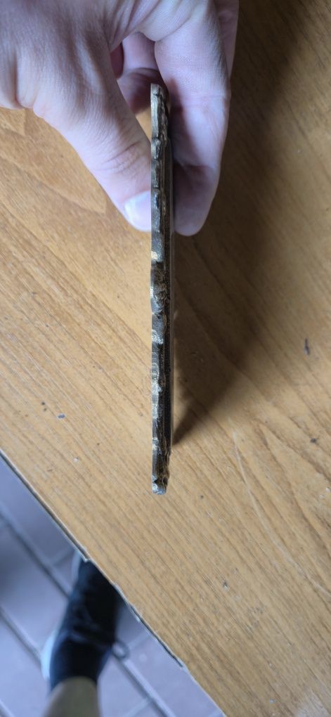 Stara mosiężna tabliczka pod grawer, lata 80-90.