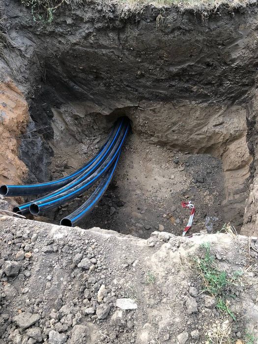 Прокладка трубопроводів , ГНБ, прокол під дорогою