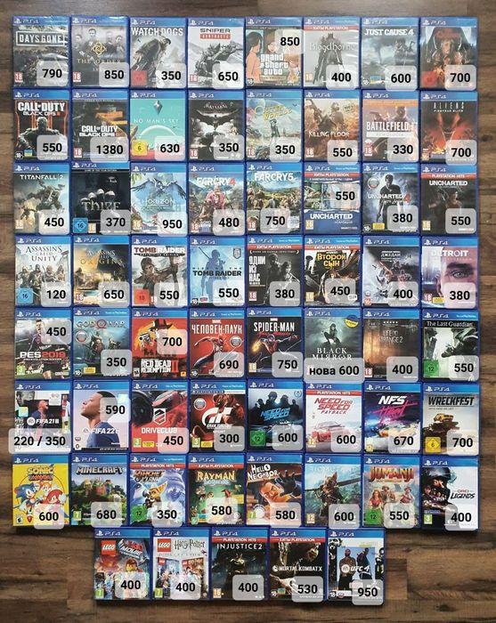 Ігри  та  стілбуки  на  PS4/PS5.    Ціна вказана за комплект