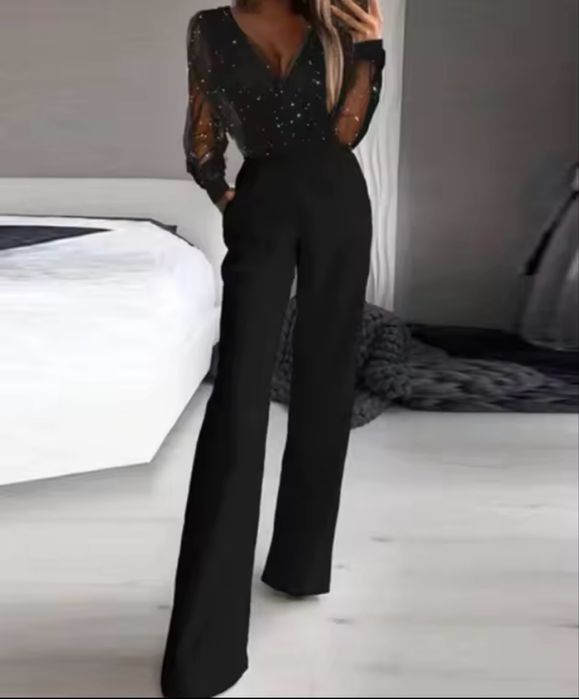 Весенне-летний новый комбинезон v-образным вырезом