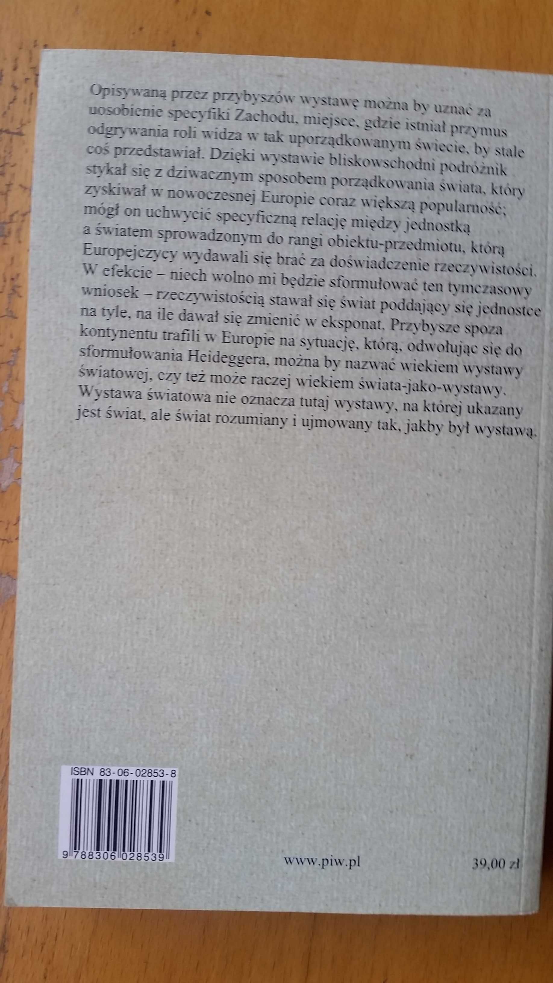 Timothy Mitchell Egipt na wystawie świata