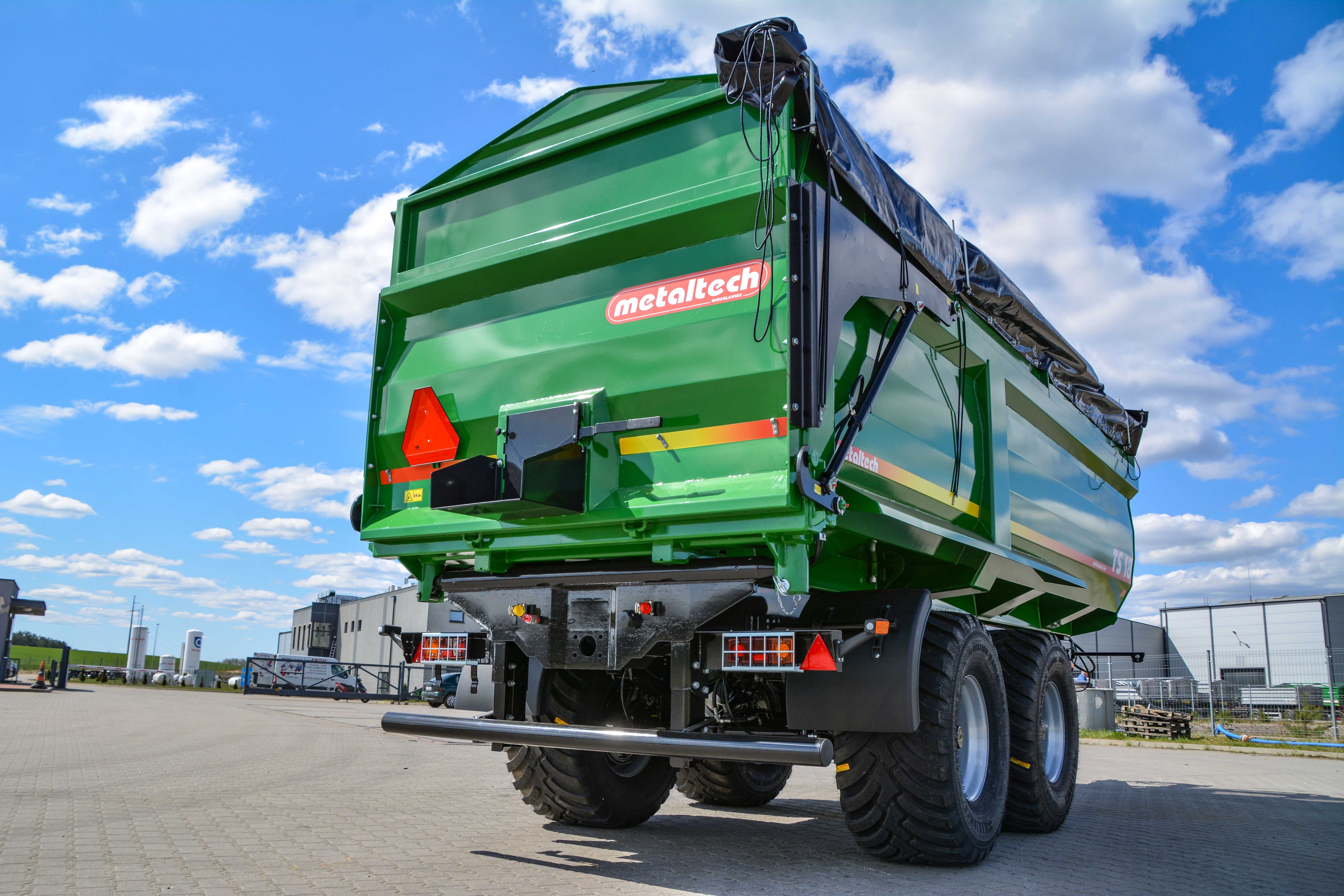 Przyczepa rolnicza skorupowa METAL-TECH TS 18 Ton PROMOCJA OŚ SKRĘTNA
