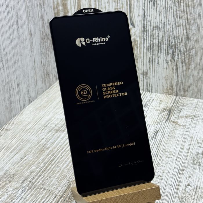 Преміальне захисне скло G-Rhino 6D на Xiaomi Redmi Note 14 4G Стекло
