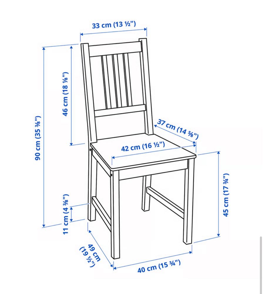 Stół TARENDO z 4 krzesłami STEFAN IKEA