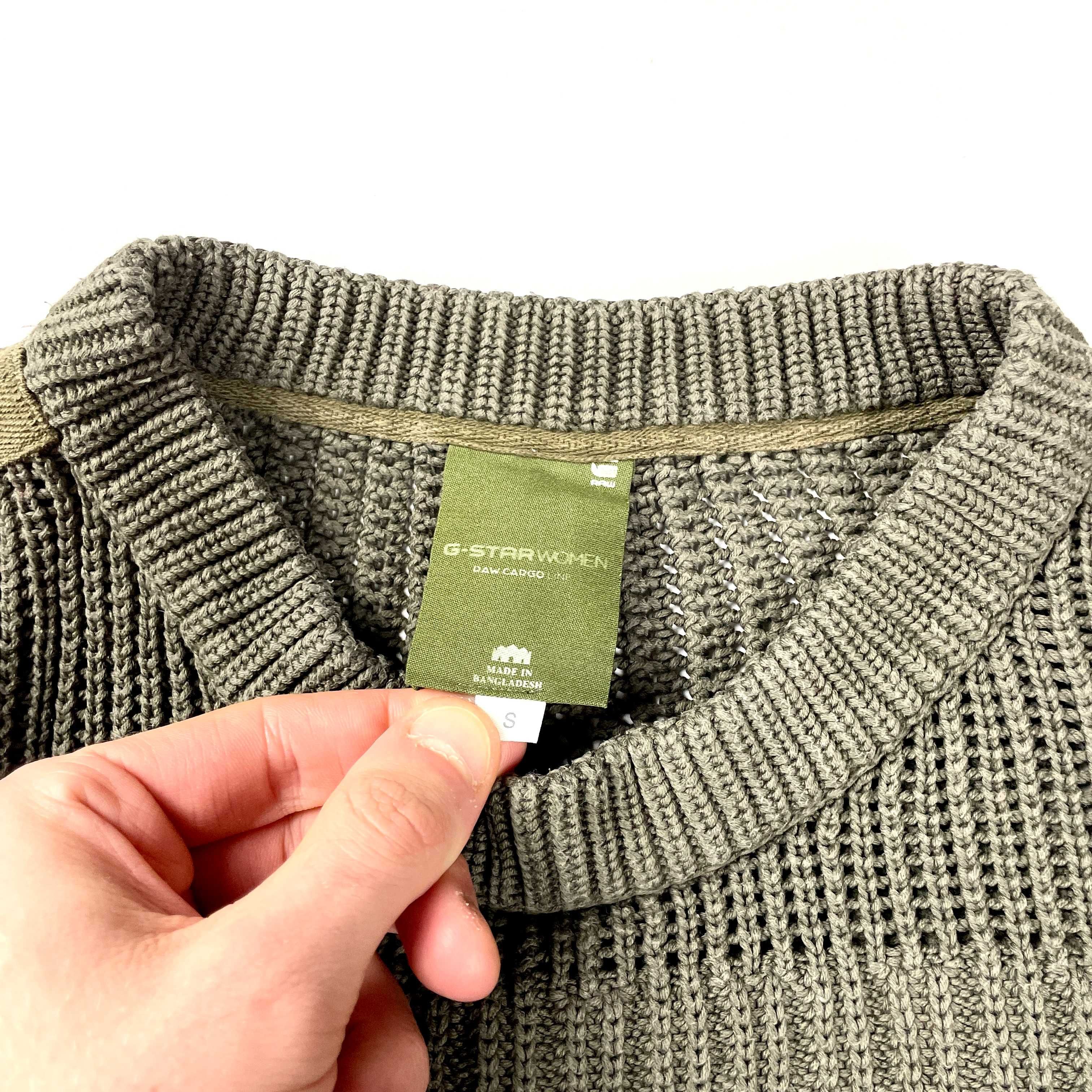 Vintage G-star Raw Denim sweter z dzianiny knit retro 90s y2k (S)