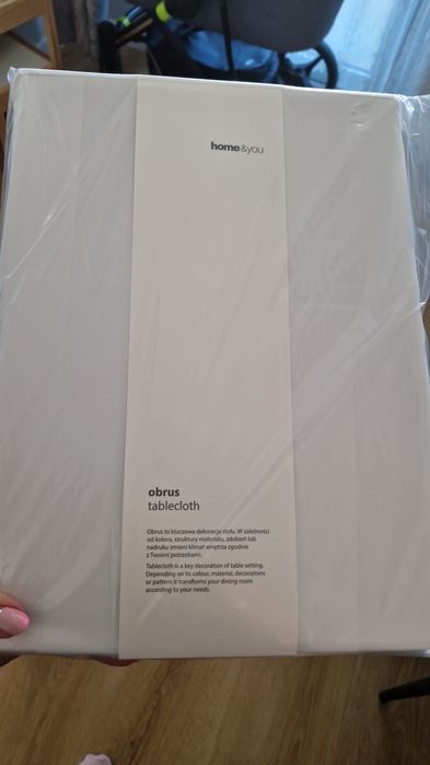 Biały obrus home&you 160×110 nowy