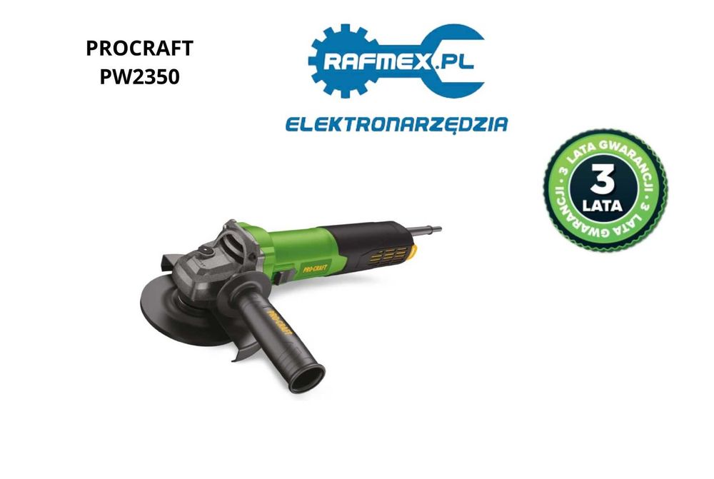 Szlifierka Kątowa Bezszczotkowa Procraft PW2350 regulacja obrotów