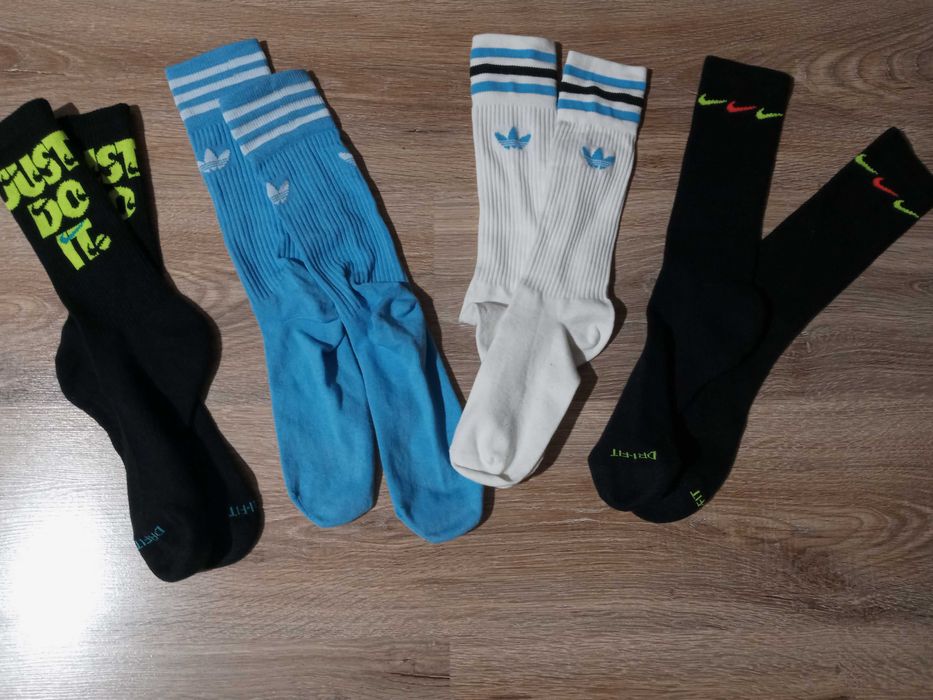 Skarpety chłopięce Nike i Adidas 4 pary rozmiar 39-42