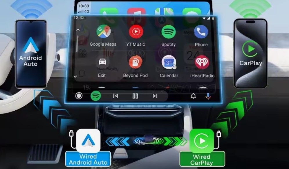 Xiaoml 2 in1 Wireless Android Auto/Car Play Adapter