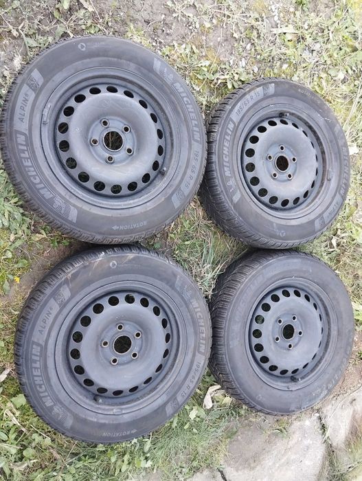 195/65/15 Michelin Alpin 6 zimowe  7mm felgi 5x112