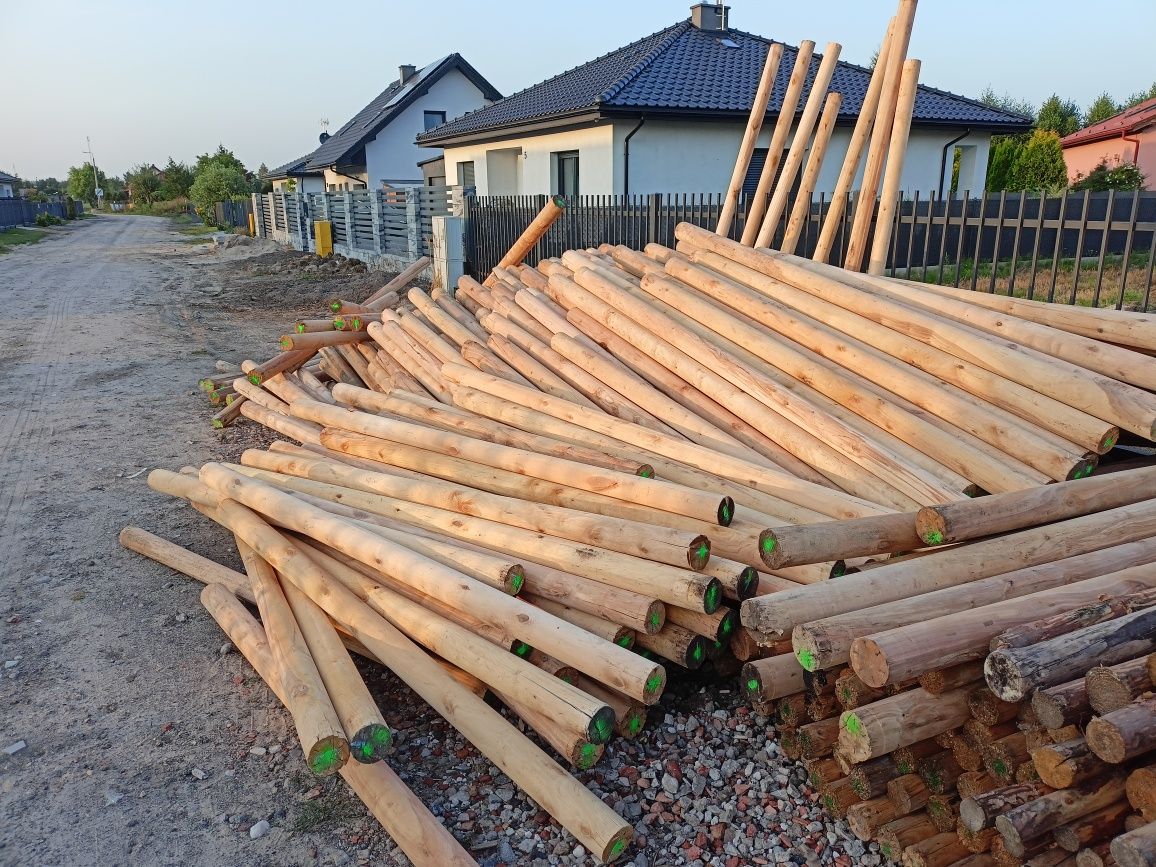 Słupki drewniane toczone wałki toczone palisada toczona