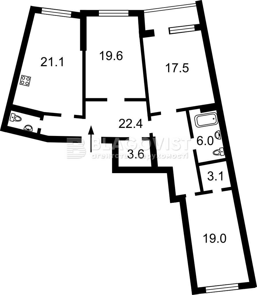 3-к квартира, ЖК Cardinal, Печерськ-Центр!, Тютюнника Василя 28А