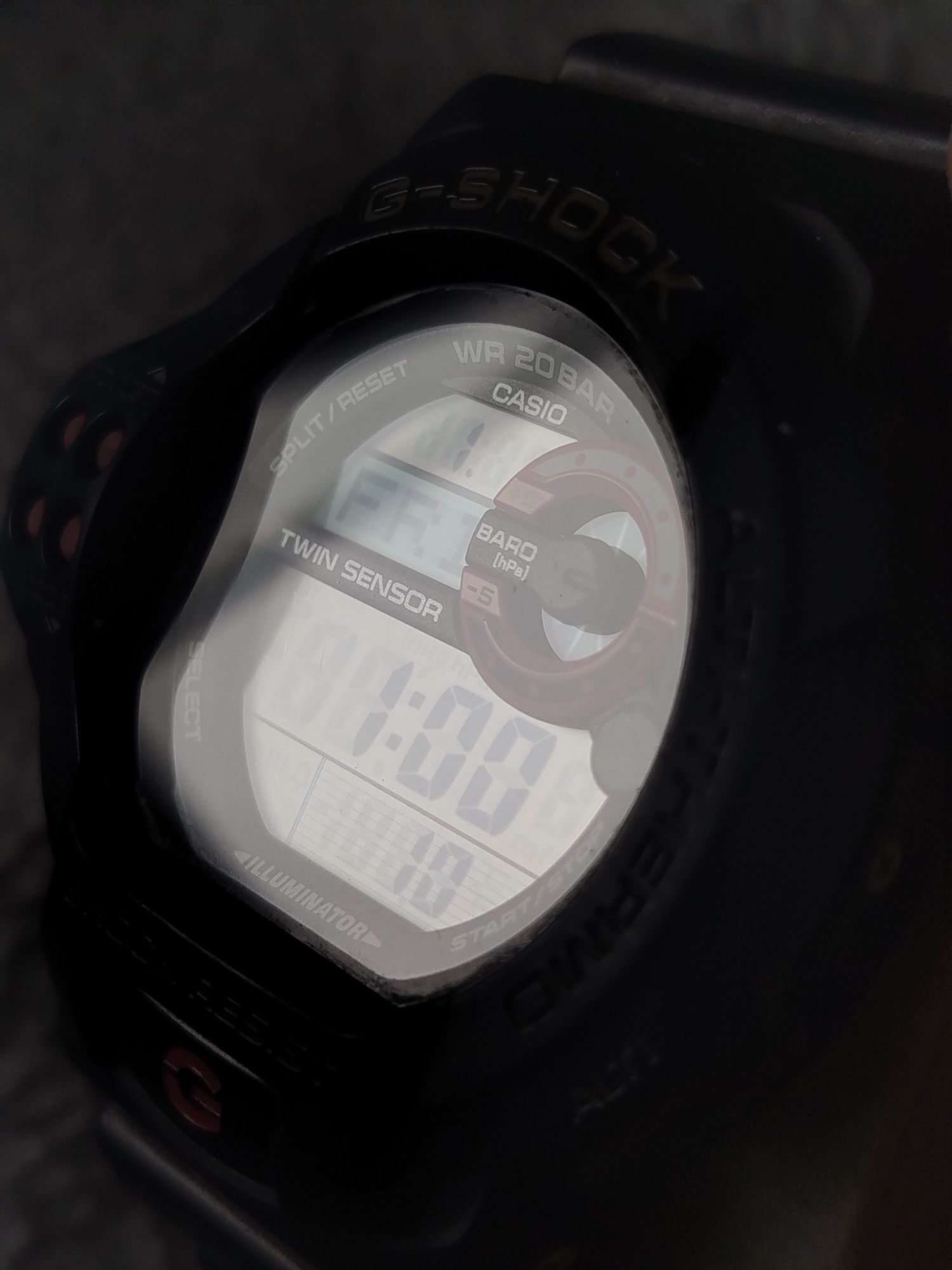 Zegarek Casio G-Shock Twin Sensor GDF-100 black red vintage y2k retro