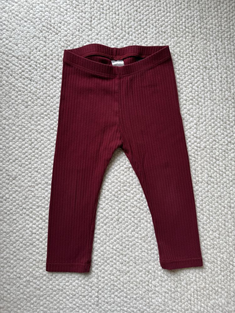 Legginsy w prążek, H&M, rozm. 86, bez ocieplenia