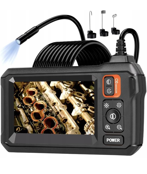 Kamera inspekcyjna endoskop Inskam 2x FullHD Z EKRANEM 4.3" LCD,