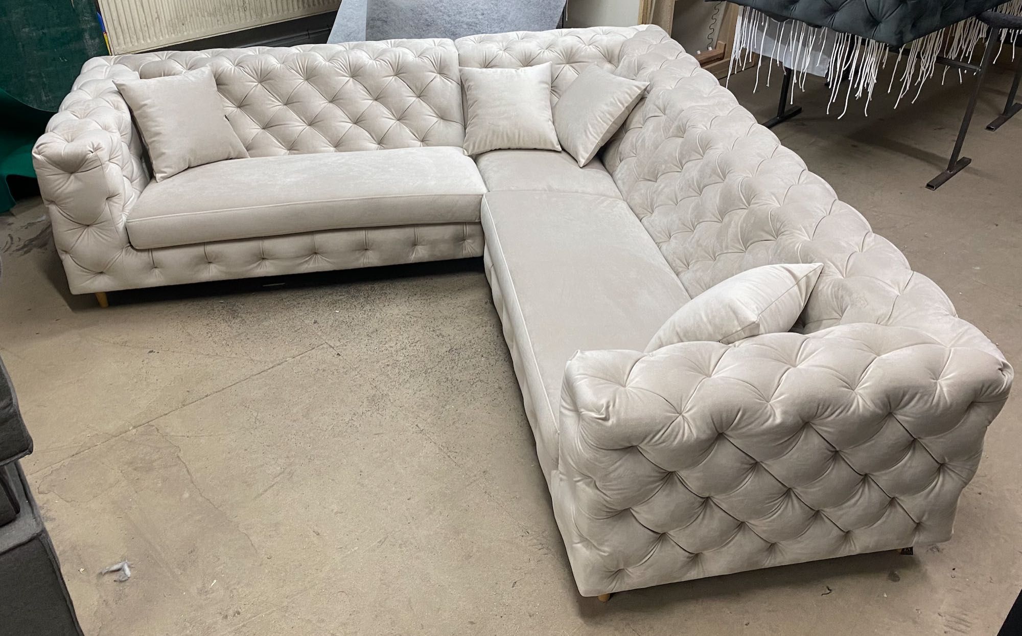 Narożnik Chesterfield Glam Elegancki Nowoczesny EN Meble