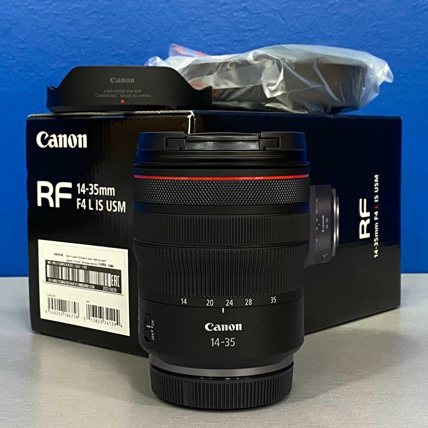 Canon RF 14-35mm f/4 L IS USM (NOVA - 3 ANOS DE GARANTIA)