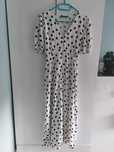 Sukienka  maxi w kropki grochy marks&spencer bawełna