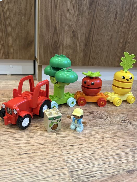 Конструктор Lego duplo пожежна машинка, трактор для фруктів та овочів