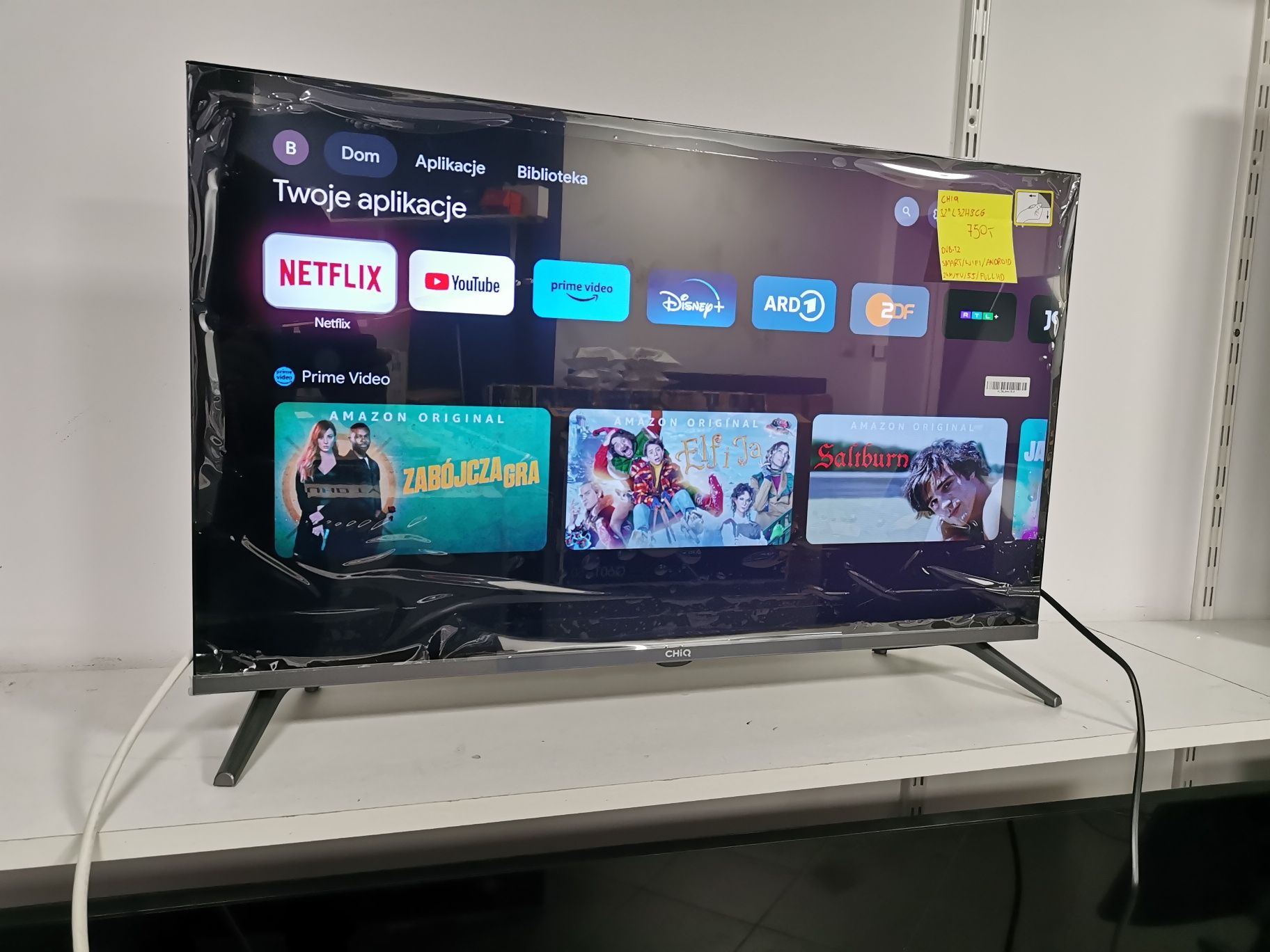 Nowy CHIQ 32 cale GoogleTV DVB-T2 Smart WiFi L32H7G GW24M telewizor