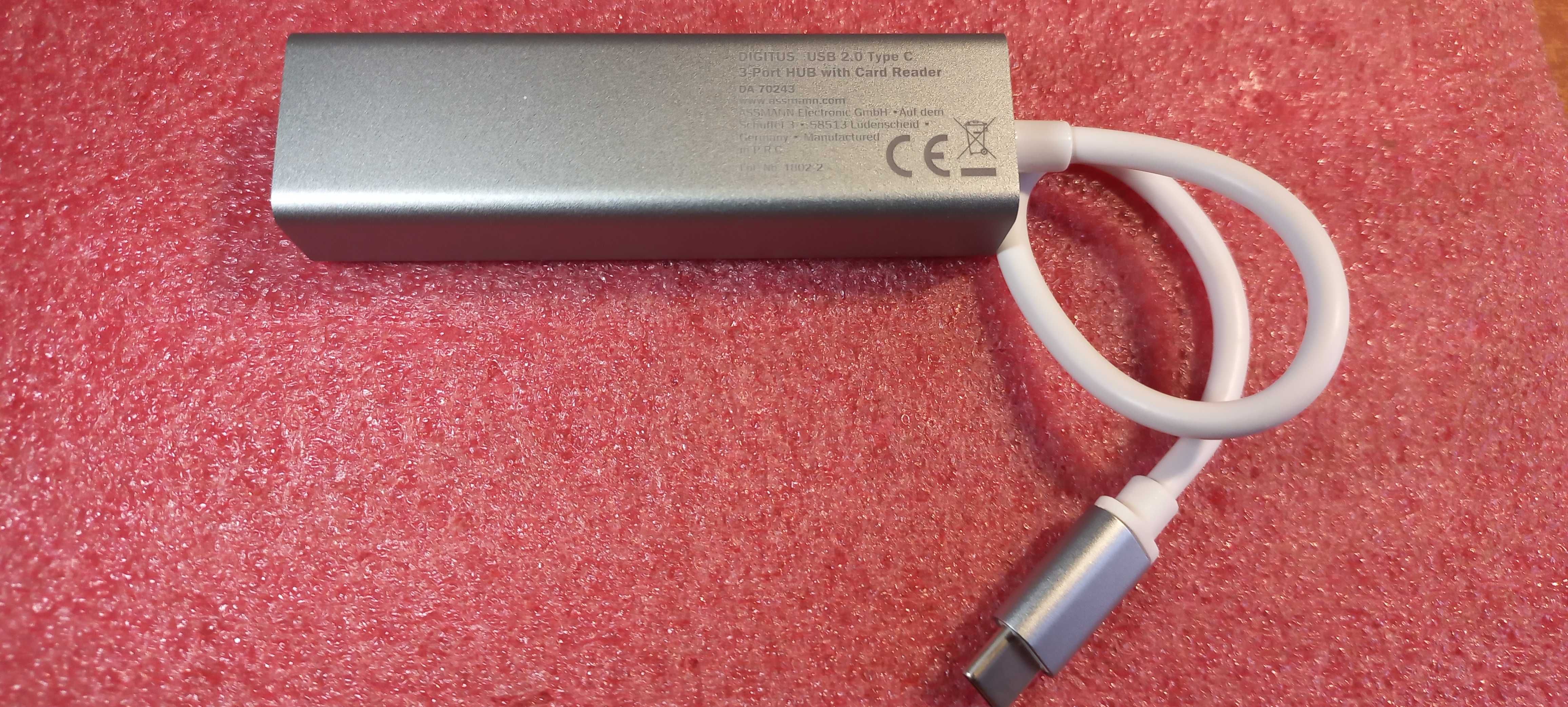 Концентратор USB2.0 + Card Reader Digitus Type C