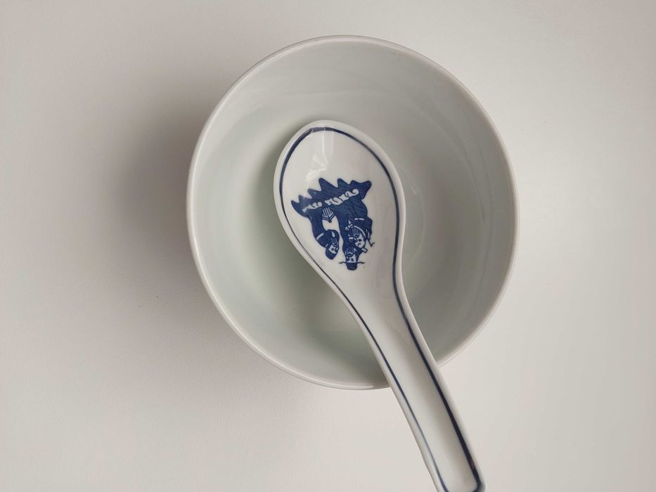 miseczka porcelanowa z łyżeczką