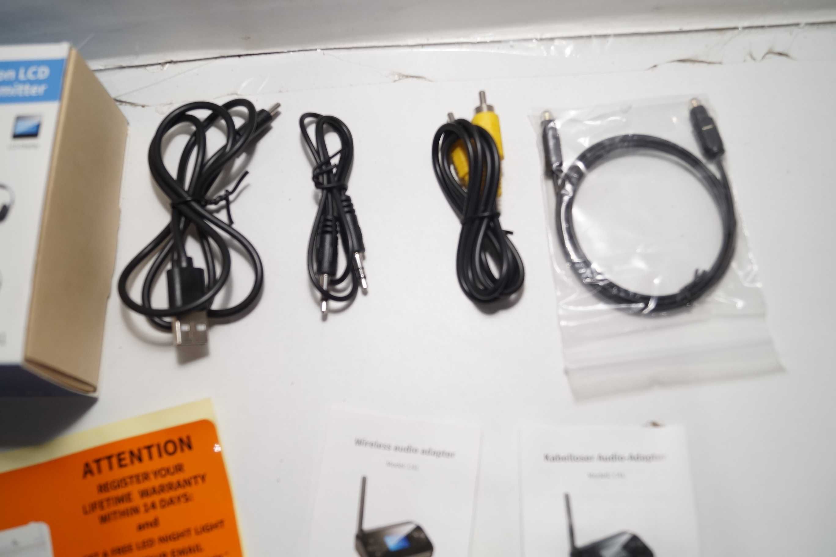 Adapter Bluetooth nadajnik-odbiornik Bluetooth 2w1 wyświetlacz LCD