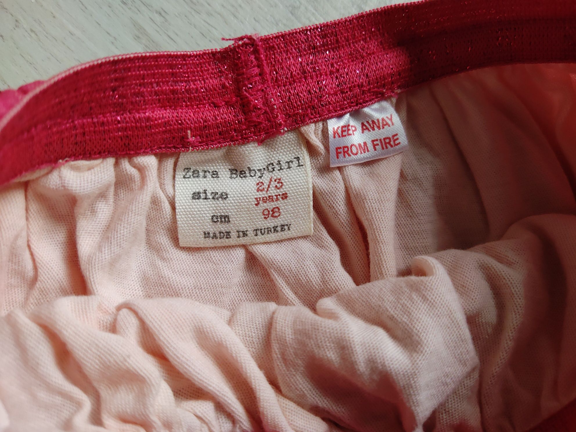 Zara 98 spódniczka tiulowa różowa ombre tutu