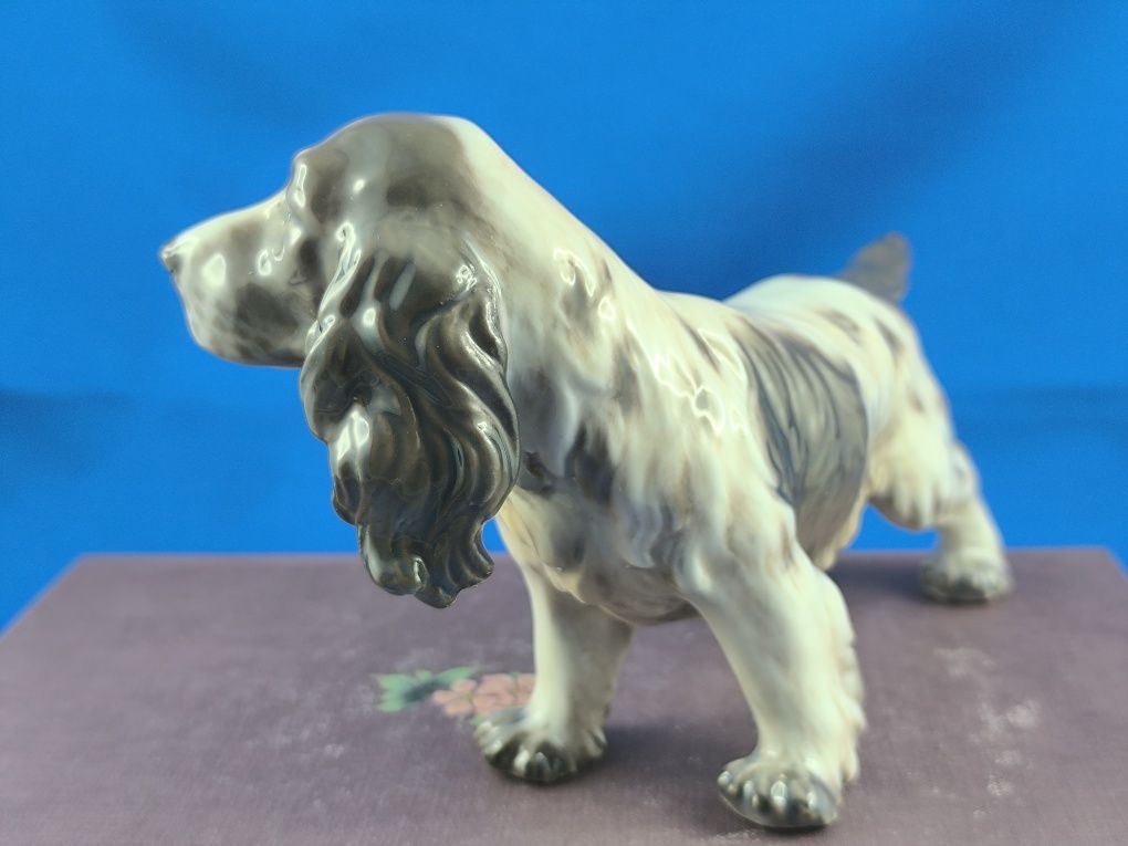 Spaniel Dahl Jensen Kopenhaga #pies #porcelana #ozdoba #prezent